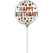 PALLONCINO IN MYLAR MINI SHAPE HAPPY BIRTHDAY 25CM (4177609)