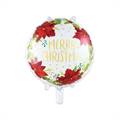 PALLONCINO IN MYLAR TONDO MERRY CHRISTMAS 45CM (43045)