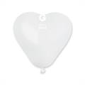 PALLONCINI IN LATTICE CUORE BIANCO 16CM 100PZ (570113)
