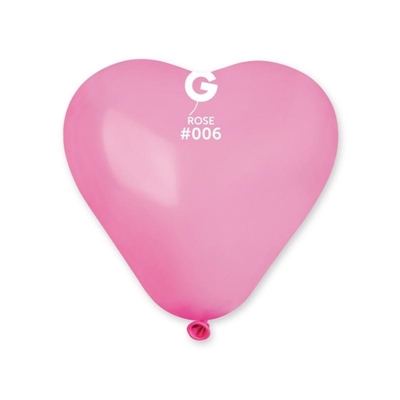 PALLONCINI IN LATTICE CUORE ROSA 16CM 100PZ (570618)
