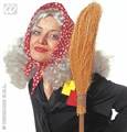 PARRUCCA BEFANA GRIGIA RICCIA CON FOULARD (577-6009B)