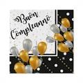 TOVAGLIOLI BUON COMPLEANNO PRESTIGE 33X33CM 20PZ (61695)