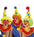 CAPPELLO ADULTO CLOWN C/PARRUCCA RICCIA ASS (6190-8432W)