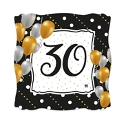 PIATTI BUON COMPLEANNO PRESTIGE 30 ANNI 19X19CM 8PZ (62151)