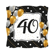 PIATTI BUON COMPLEANNO PRESTIGE 40 ANNI 19X19CM 8PZ (62155)