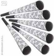 TROMBE SONORE ARGENTO BUON ANNO 25CM 6PZ (622-7941U)
