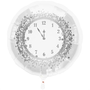 PALLONCINO IN MYLAR HAPPY NEW YEAR OROLOGIO 45CM (63116)