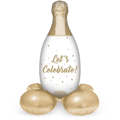 PALLONCINO IN MYLAR BOTTIGLIA CON BASE 86CM (65851)
