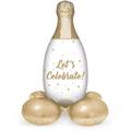 PALLONCINO IN MYLAR BOTTIGLIA CON BASE 86CM (65851)