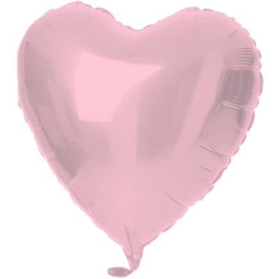 PALLONCINO IN MYLAR CUORE ROSA PASTELLO OPACO 45CM (66920)