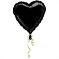 PALLONCINO IN MYLAR CUORE NERO 45CM (68301)