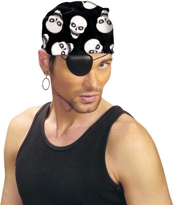 BANDANA ADULTO PIRATA C/TESCHI IN TESSUTO 55X55CM (7291-1047S)