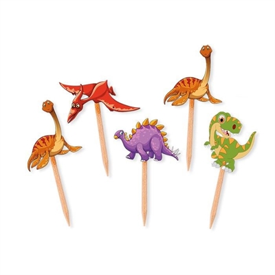 STUZZICADENTI PICK A TEMA DINOSAURI 4X7CM 25PZ (73840)