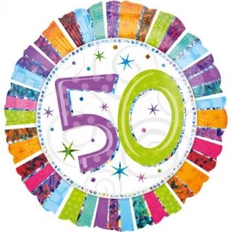 PALLONCINO IN MYLAR PRISMATICO 50 ANNI 45CM (7389-16071 01)