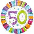 PALLONCINO IN MYLAR PRISMATICO 50 ANNI 45CM (7389-16071 01)