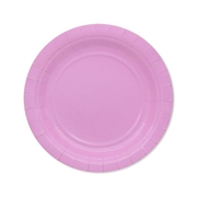PIATTI TONDI IN CARTONCINO ROSA 18CM 25PZ (74041)