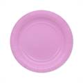PIATTI TONDI IN CARTONCINO ROSA 18CM 25PZ (74041)