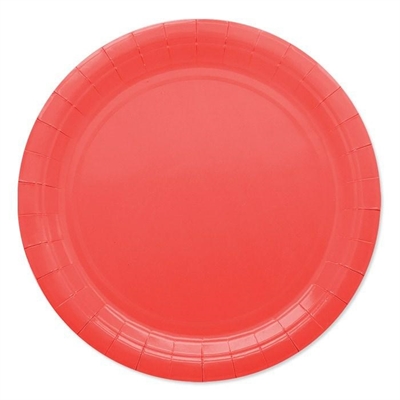 PIATTI TONDI IN CARTONCINO ROSSO 24CM 25PZ (74077)