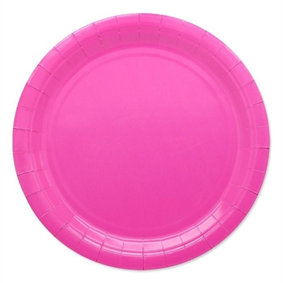 PIATTI TONDI IN CARTONCINO FUCSIA 24CM 25PZ (74085)