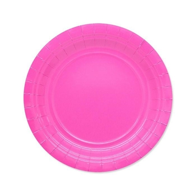 PIATTI TONDI IN CARTONCINO FUCSIA 18CM 25PZ (74086)