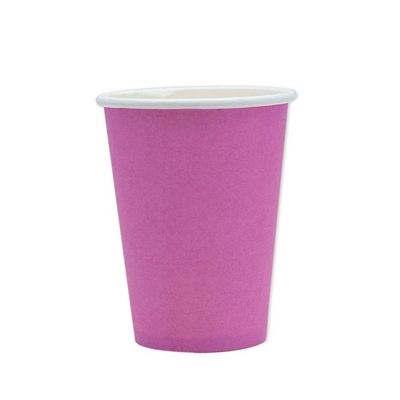 BICCHIERI IN CARTONCINO FUCSIA 200CC 25PZ (74087)