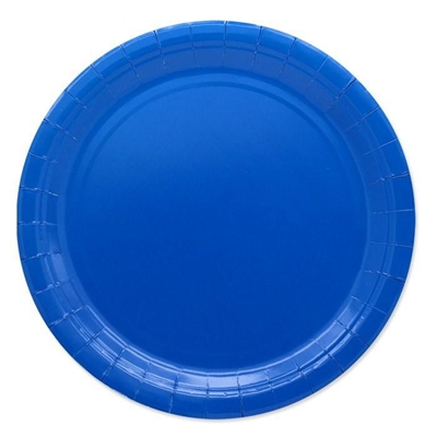 PIATTI TONDI IN CARTONCINO BLU 24CM 25PZ (74089)