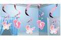 DECORAZIONI NASCITA LEI ROSA CULLA E PIEDINI 5PZ (7409-679656)