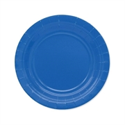 PIATTI TONDI IN CARTONCINO BLU 18CM 25PZ (74090)