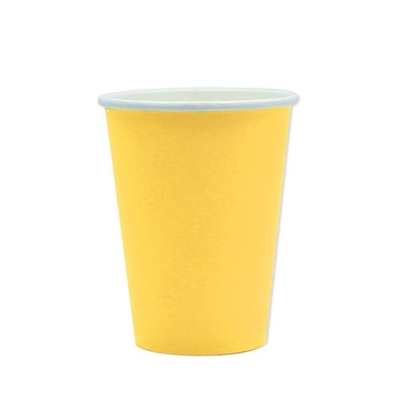 BICCHIERI IN CARTONCINO GIALLO 200CC 25PZ (74095)