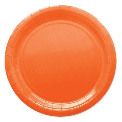 PIATTI TONDI IN CARTONCINO ARANCIONE 24CM 25PZ (74240)