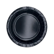 PIATTI TONDI IN CARTONCINO NERO 18CM 25PZ (74255)