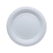 PIATTI TONDI IN CARTONCINO BIANCO 18CM 25PZ (74259)