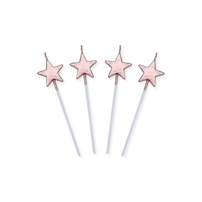 CANDELINE STELLINA ROSE GOLD 13CM 4PZ (74376)