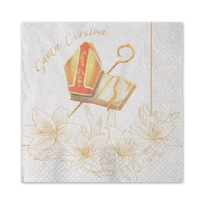 TOVAGLIOLI SANTA CRESIMA 25X25CM 20PZ (74573)