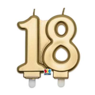 CANDELINA 18 ANNI ORO 9CM (75390)