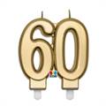 CANDELINA 60 ANNI ORO 9CM (75394)
