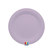 PIATTI TONDI IN CARTONCINO LILLA 18CM 25PZ (75663)