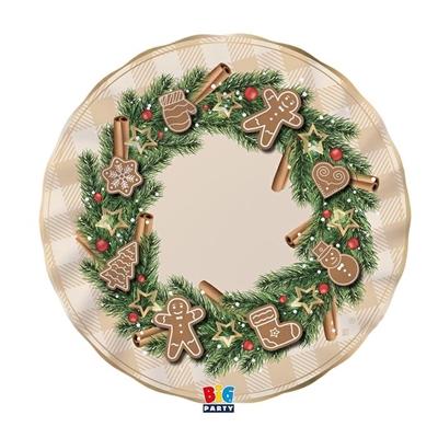 PIATTI NATALE PAN DI ZENZERO 25CM 6PZ (75828)