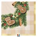 TOVAGLIOLI NATALE PAN DI ZENZERO 33X33CM 16PZ (75832)