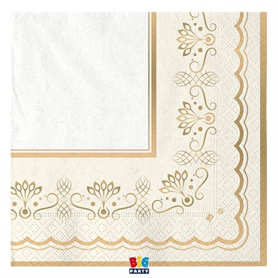 TOVAGLIOLI ROYAL AVORIO GOLD 33X33CM 16PZ (75870)