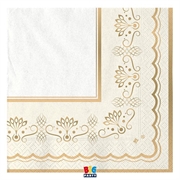 TOVAGLIOLI ROYAL AVORIO GOLD 33X33CM 16PZ (75870)