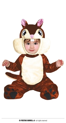 COSTUME BIMBI SCOIATTOLO TAGLIA 12-24 MESI (76019)