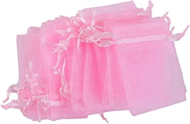 SACCHETTO IN ORGANZA ROSA 9X12CM 10PZ (762 03)