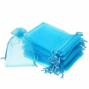 SACCHETTO IN ORGANZA AZZURRO 9x12CM 10PZ (762 16)