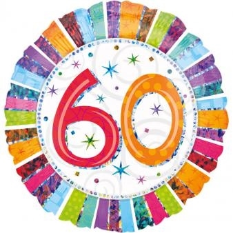 PALLONCINO IN MYLAR PRISMATICO 60 ANNI 45CM (7637-16072 01)