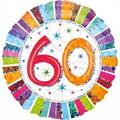 PALLONCINO IN MYLAR PRISMATICO 60 ANNI 45CM (7637-16072 01)