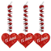 FESTONE A SPIRALE METALLIZZATO CON PENDENTE IN CARTA 20X80CM 3PZ (81541)