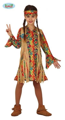 COSTUME BAMBINA HIPPIE TAGLIA 10-12 ANNI (83611)