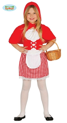 COSTUME BAMBINA CAPPUCCETTO ROSSO TAGLIA 7-9 ANNI (85924)