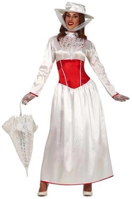 COSTUME DONNA MARY POPPINS BIANCO TAGLIA L (86555)